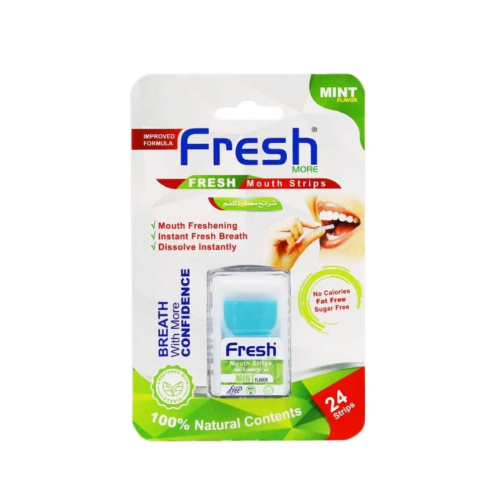 Fresh شرائح معطرة للفم مور بنكهة النعناع من فريش 24 شريحة