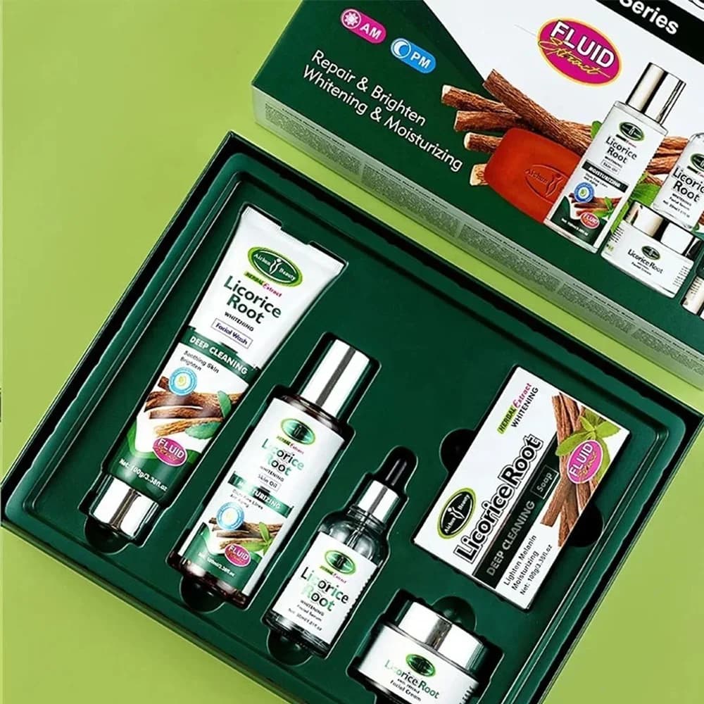 Cosmetic Solution مجموعة العرق سوس للعناية بالبشرة CS خمسة منتجات كوزماتك سوليوشن