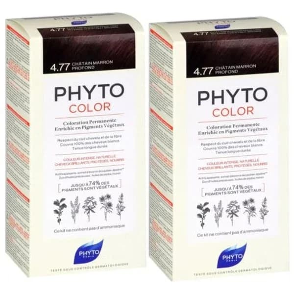 Phyto صبغة شعر فيتو فيتوكولر العشبية 4.77 كستنائي نحاسي مكثف خصم 40% على المجموعة الثانية