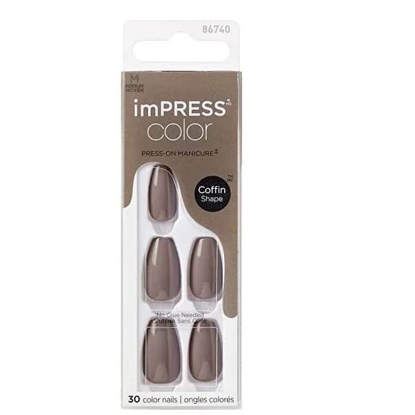Impress أظافر صناعية لاصقة ذاتية اللصق من إمبريس كولور، من الغسق حتى الفجر، قطعة واحدة