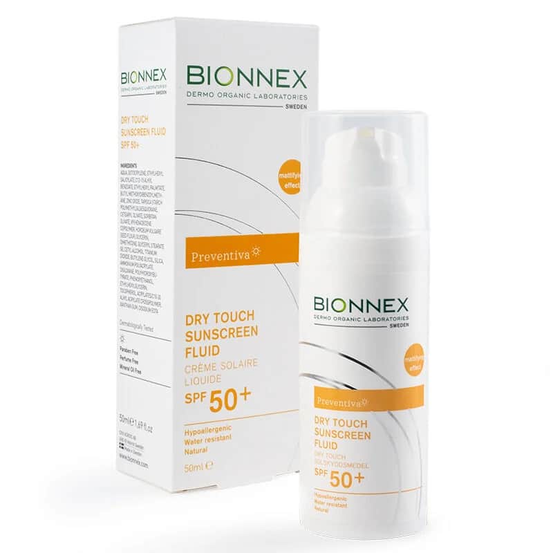 سائل واقي شمس جاف للوجه والرقبة SPF 50 50 مل من بيونكس Bionnex