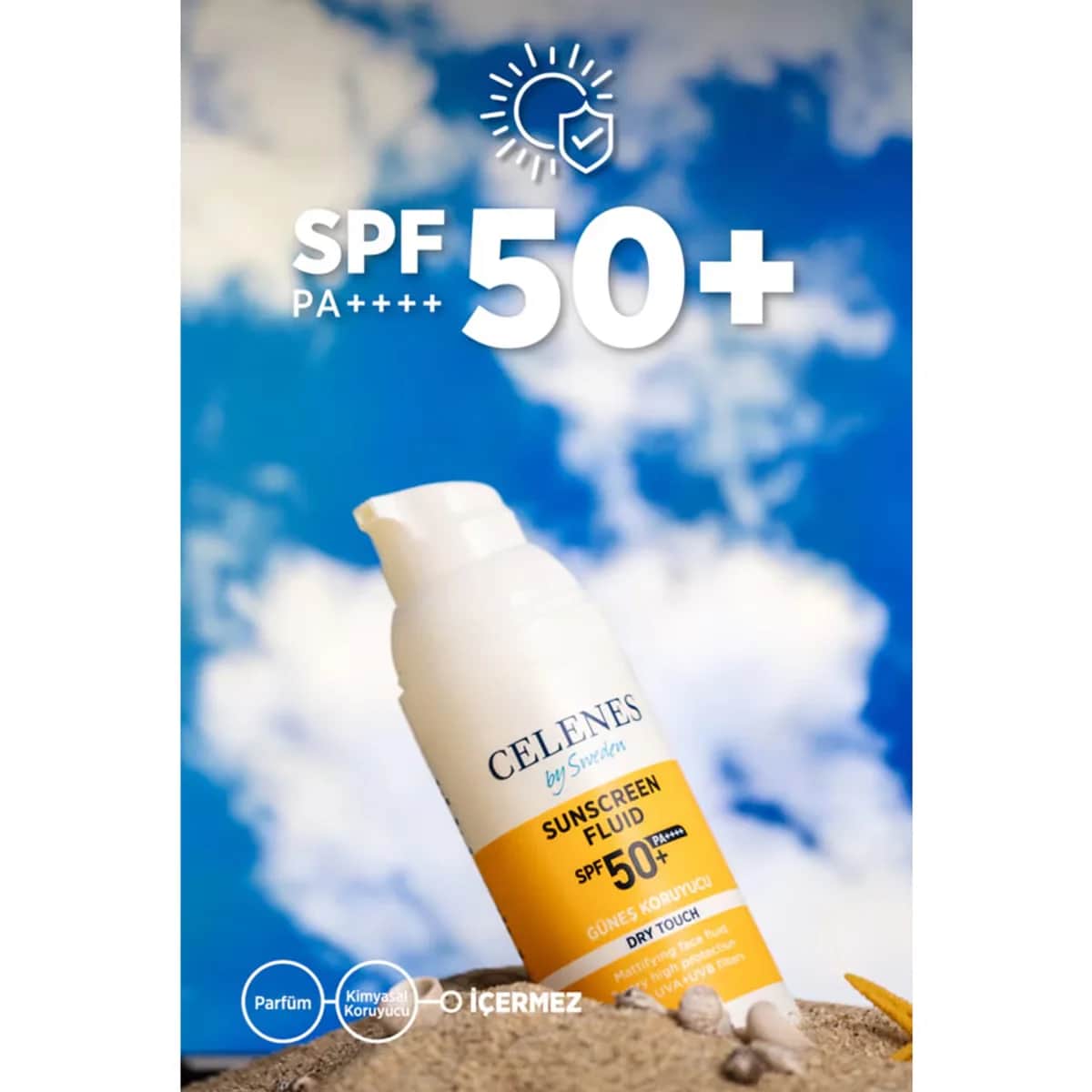 كريم واقي شمس سيلينز دراي تاتش SPF50+ 50 مل Celenes