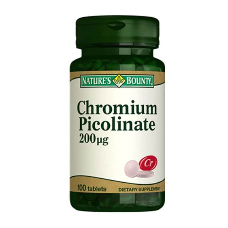 Nature's Bounty مكمل غذائي بيكولينات الكروميوم من نيتشرز باونتي 200 ميكروغرام، 100 قرص