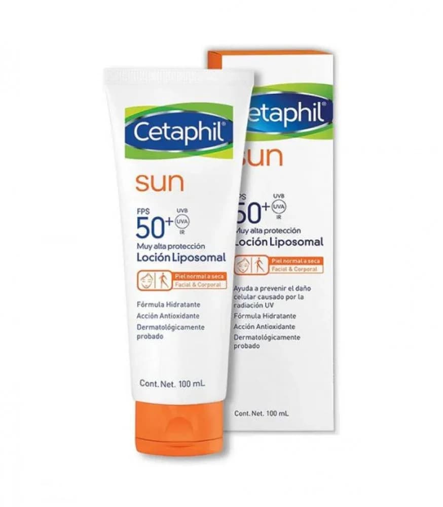 Cetaphil واقي شمس SPF50 لوشن ليبوزومي للبشرة الجافة والحساسة من سيتافيل 100 مل
