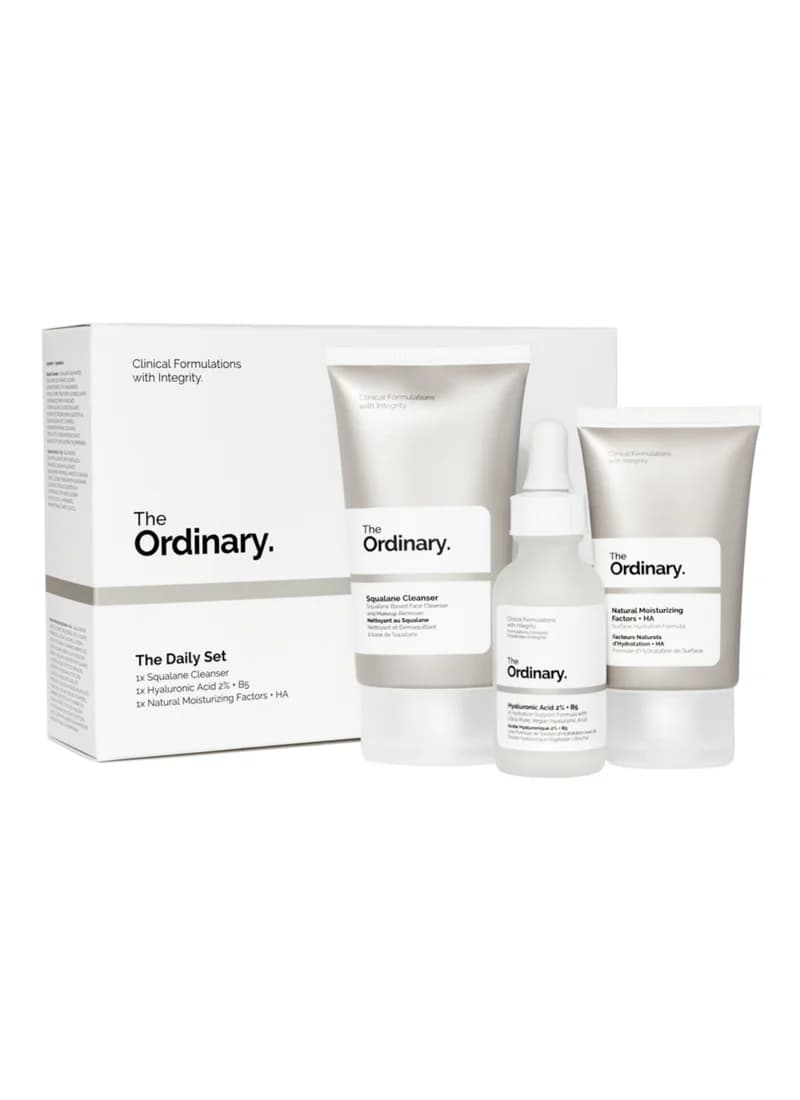 The Ordinary المجموعة اليومية للعناية بالبشرة سيروم +كريم +منظف من ذا اورديناري