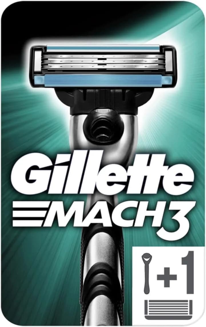 Gillette ماكينة حلاقة ماك 3 للرجال رازور مع واقي للبشرة مايكروفين من جيليت