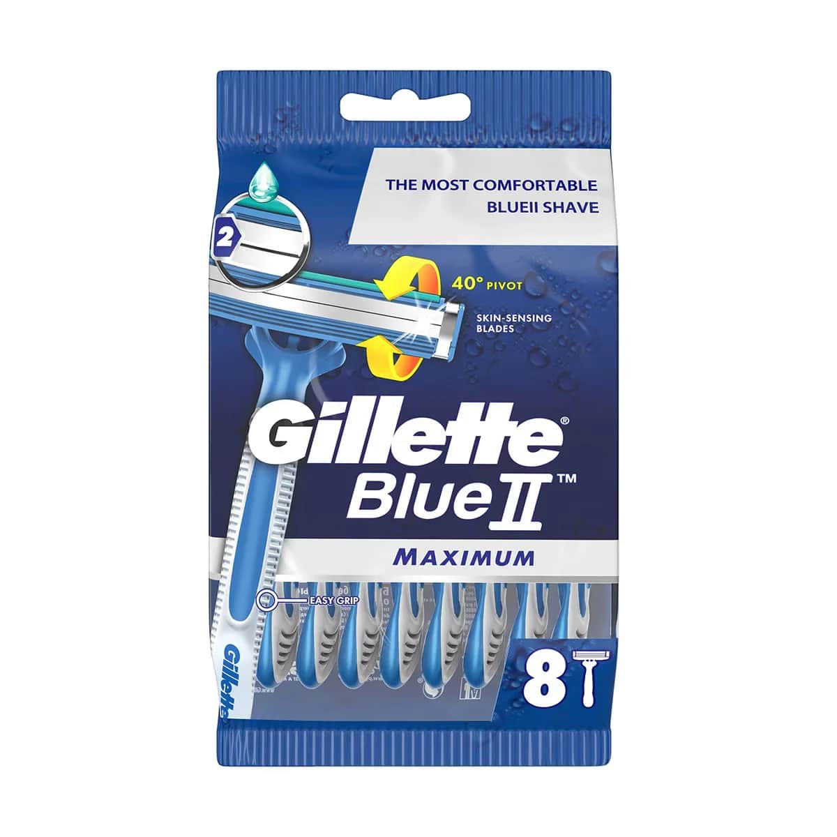Gillette جيليت رازور بلو 2 ماكسيموم سينسيتيف 8 شفرات