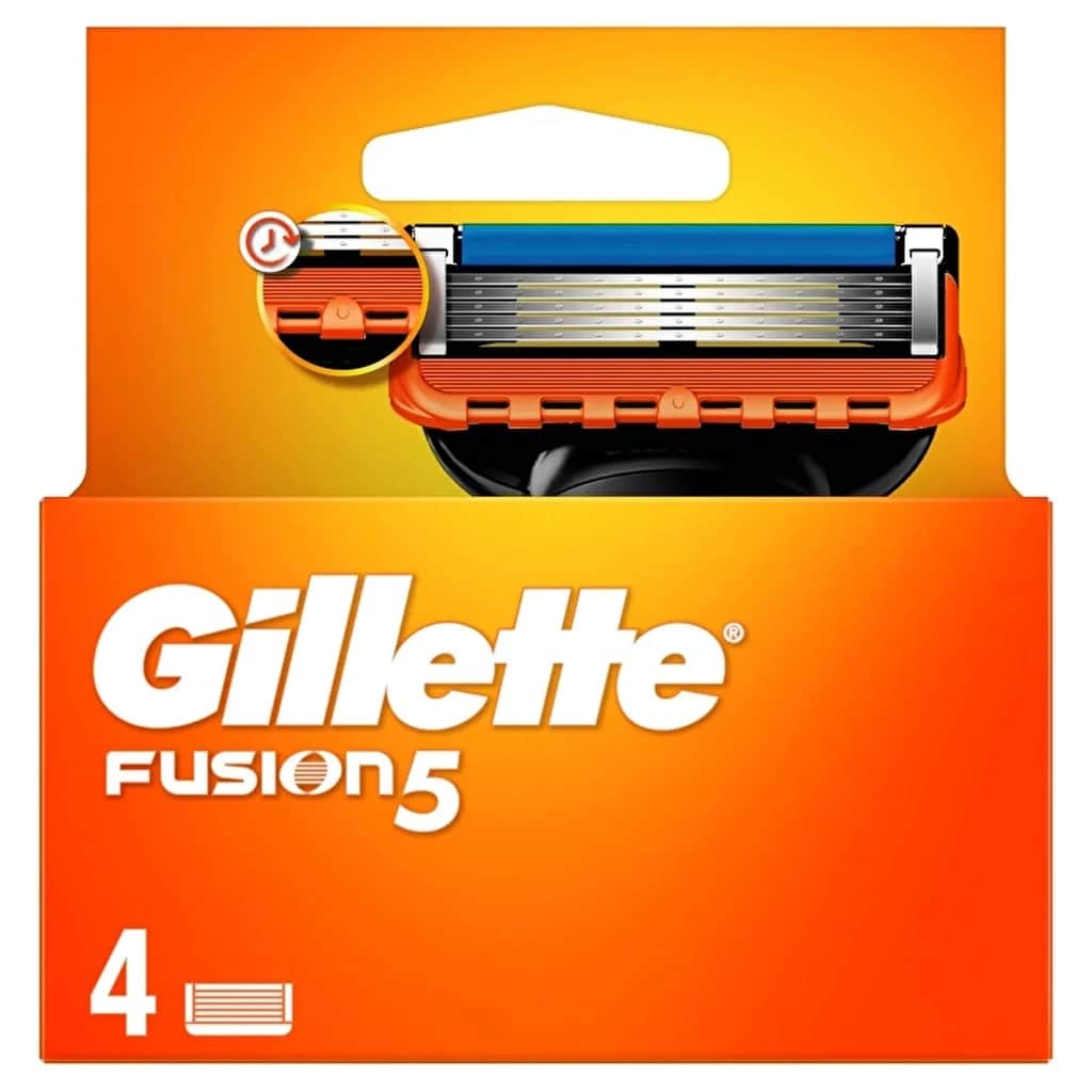 Gillette شفرات حلاقة جيليت فيوجن احتياطية، 4 قطع