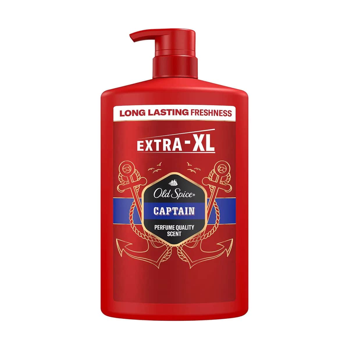 Old Spice جل الاستحمام والشامبو كابتن للرجال من أولد سبايس، 1000 مل، حجم كبير جدًا