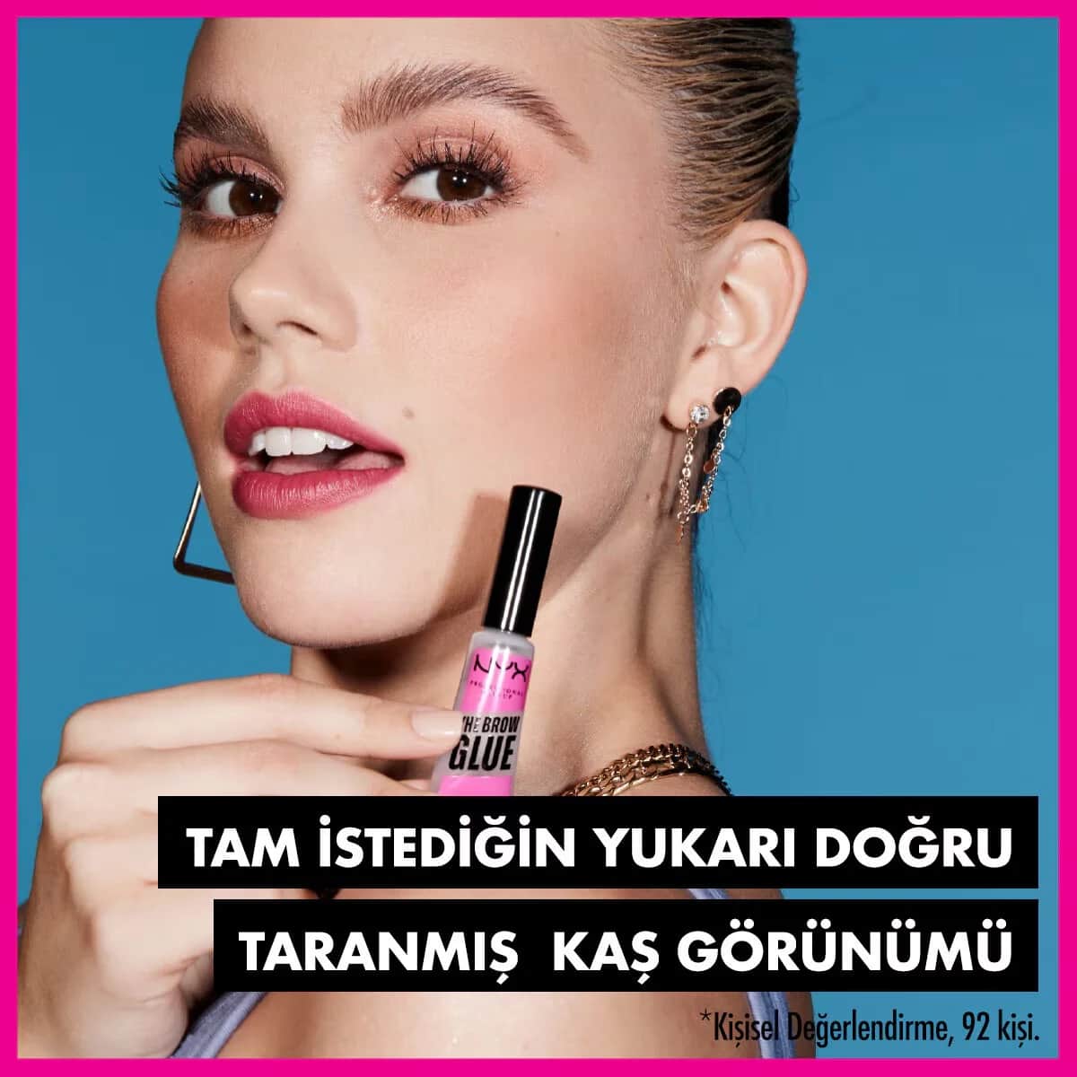 NYX غراء الحواجب من نيكس بروفيشنال ميك أب، ماسكارا تثبيت الحواجب شفافة