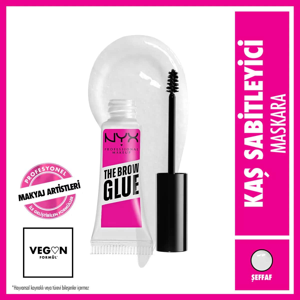 NYX غراء الحواجب من نيكس بروفيشنال ميك أب، ماسكارا تثبيت الحواجب شفافة