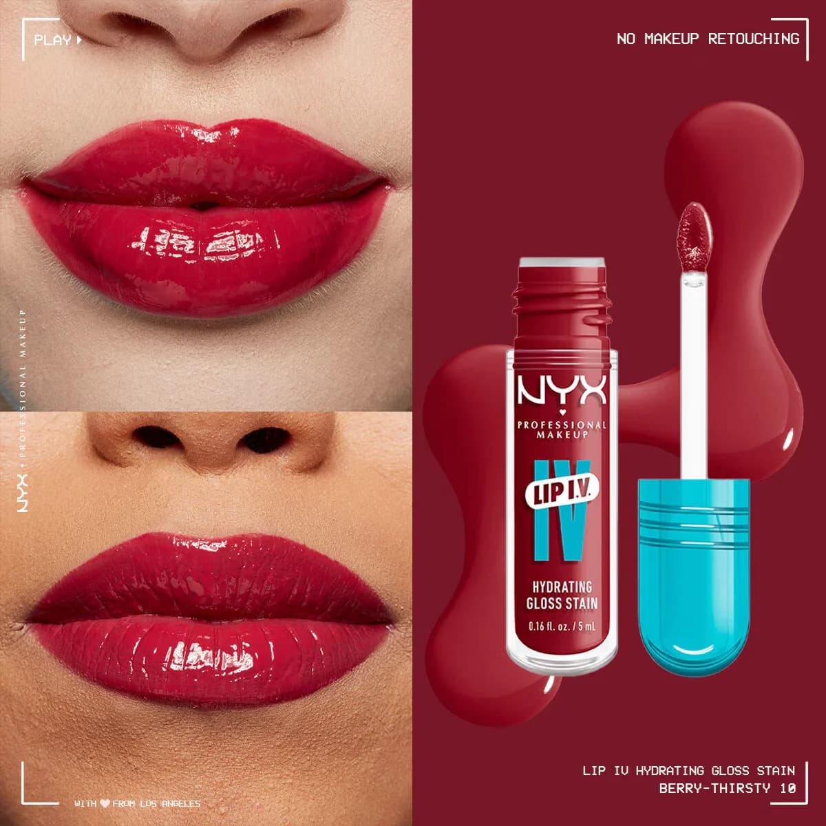 NYX ملمع شفاه ليب ايف من نييكس بروفيشنال ميك اب بلون التوت العطشان
