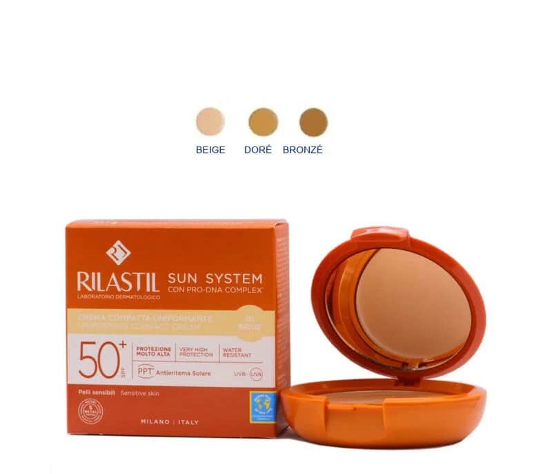 كريم مضغوط موحد SPF50+ من ريلاستيل 10 جرام 01 بيج Rilastil