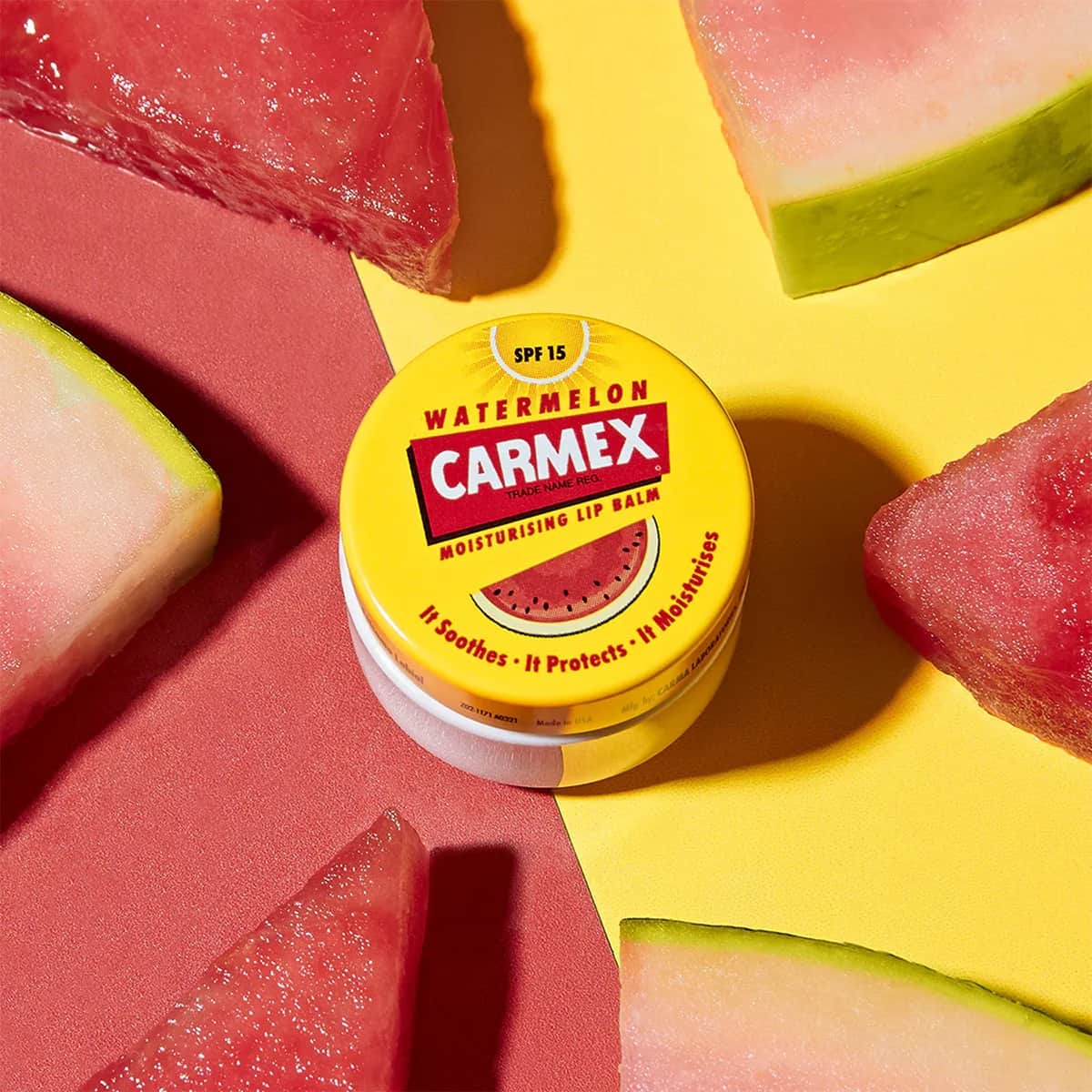 Carmex مرطب شفاه كارمكس برائحة البطيخ بعامل حماية من الشمس 15، 7.5 جم