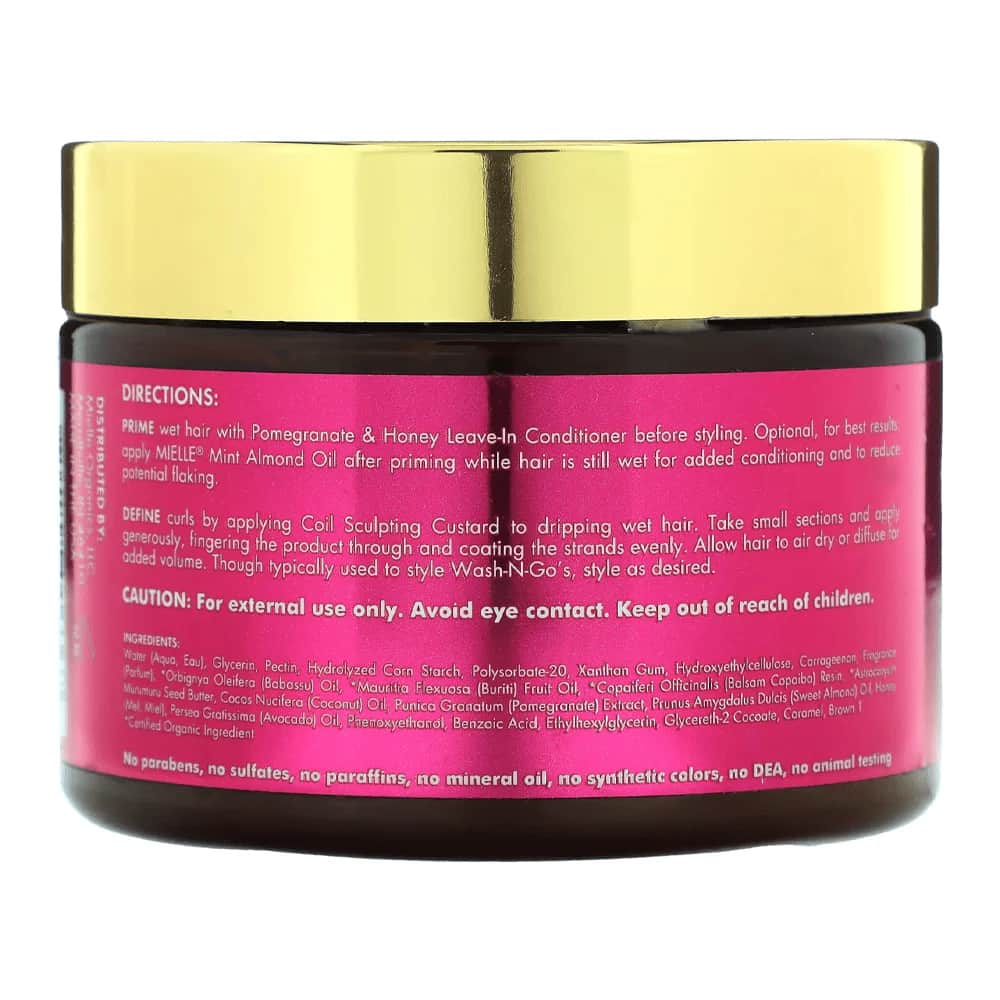 Mielle Organics مرطب كاسترد لتحديد تموجات الشعر بالرمان والعسل من ميلي اورجانيكس 340 جرام