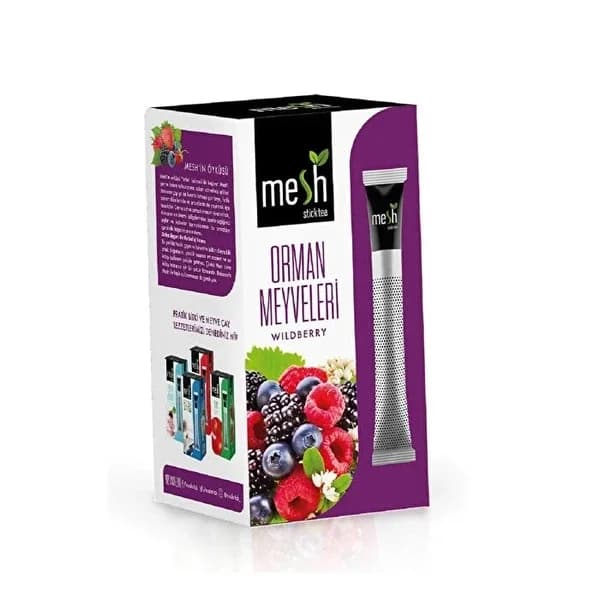 Mesh Stick شاي شبكي بنكهة الفواكه الغابوية، عبوة من 16 قطعة، 32 غرام