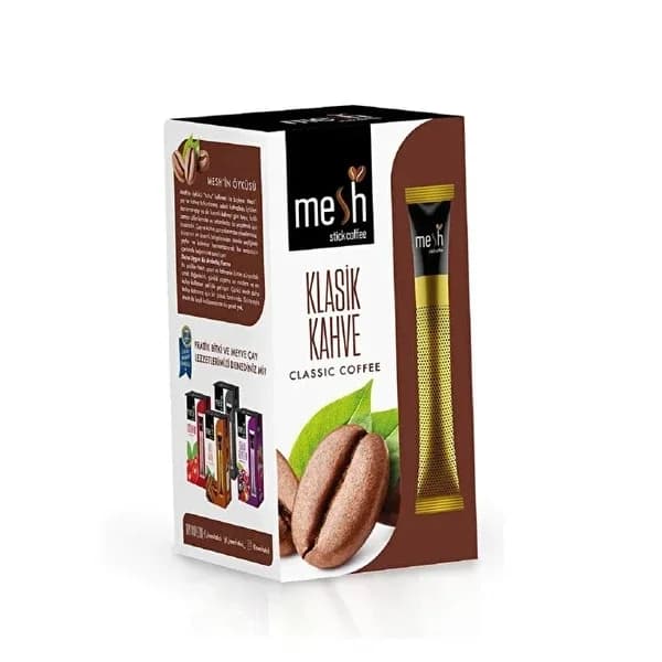 Mesh Stick قهوة شبكية كلاسيكية، عبوة من 16 قطعة، وزن 32 غرام