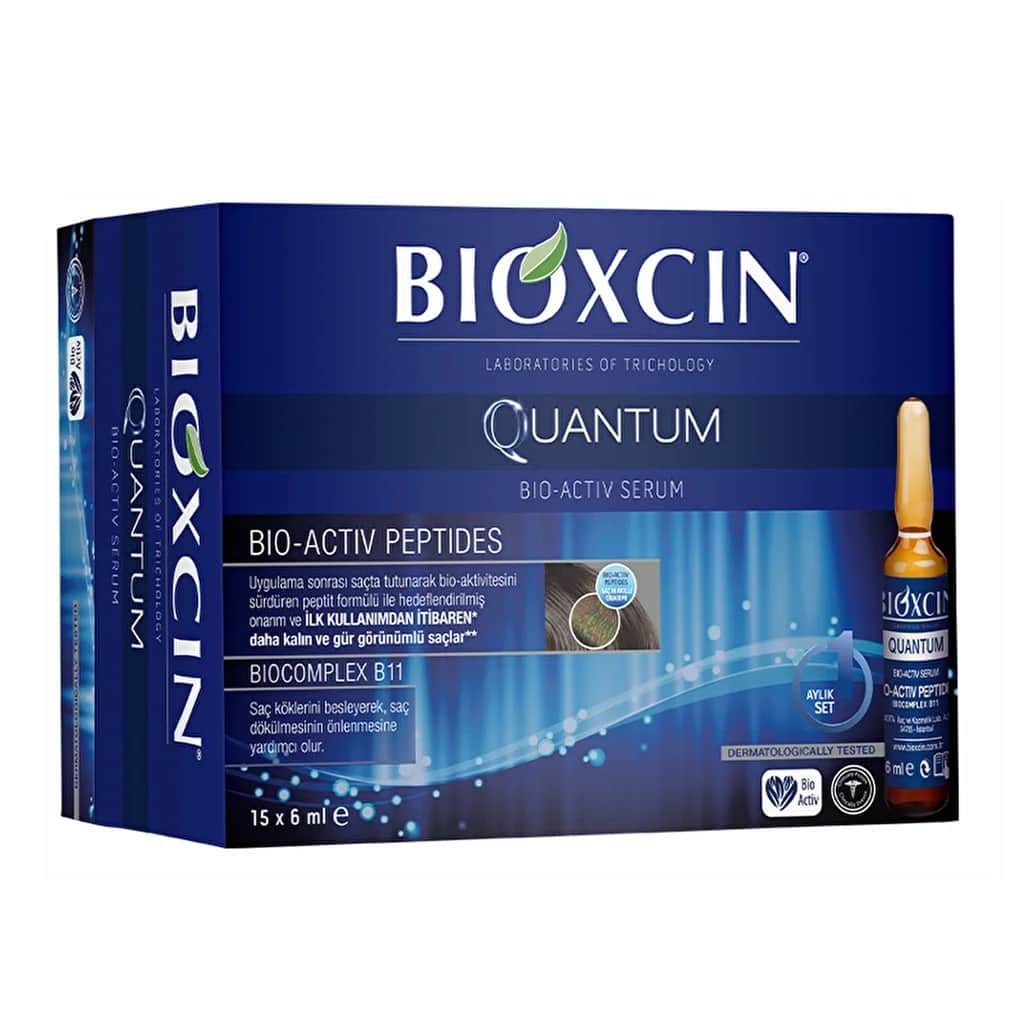 Bioxcin أمبولات سيروم بيوكسين كوانتم المضادة لتساقط الشعر، 15 × 6 مل