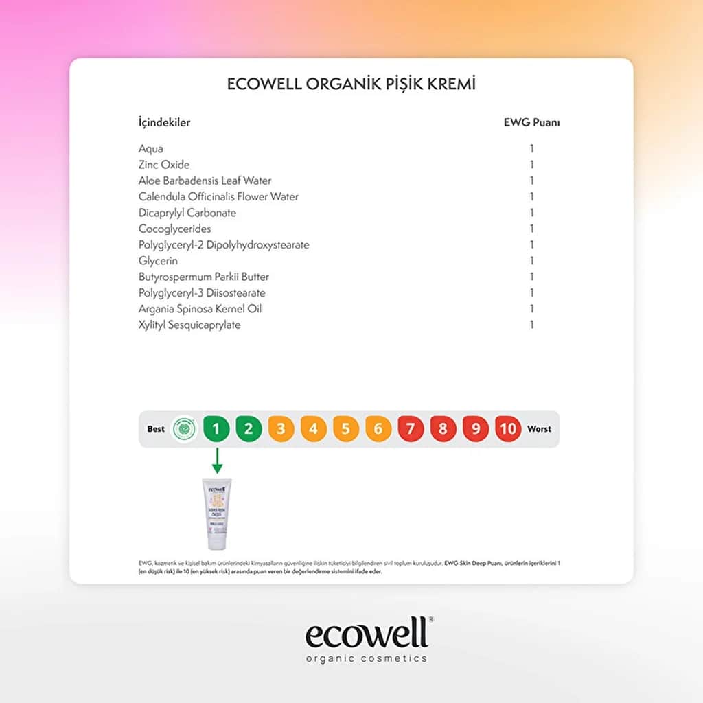 Ecowell كريم العناية بالملابس العضوية من إيكوويل 110 جرام