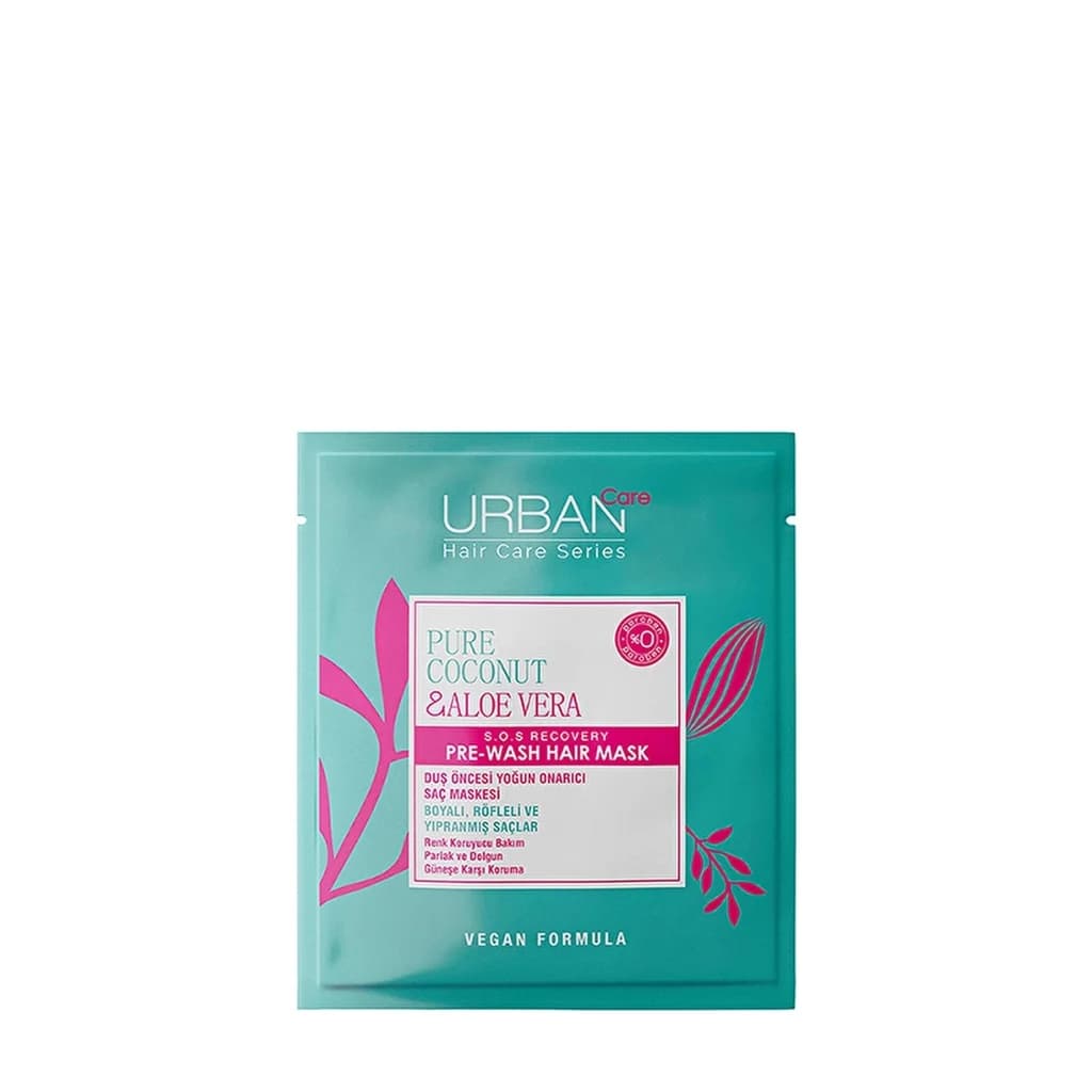Urban Care قناع العناية بالشعر قبل الاستحمام من أوربان كير بجوز الهند النقي والصبار 50 مل