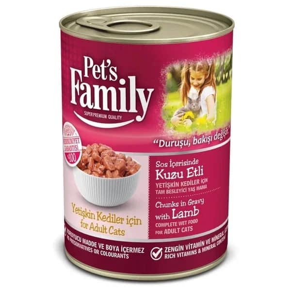 Pet's Family طعام معلب للقطط من بيتس فاميلي لحم الضأن 400 غرام