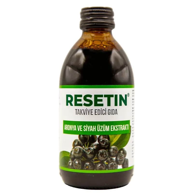 Resetin ريسيتين أرونيا ومستخلص العنب الأسود، غذاء مكمل غذائي 250 مل