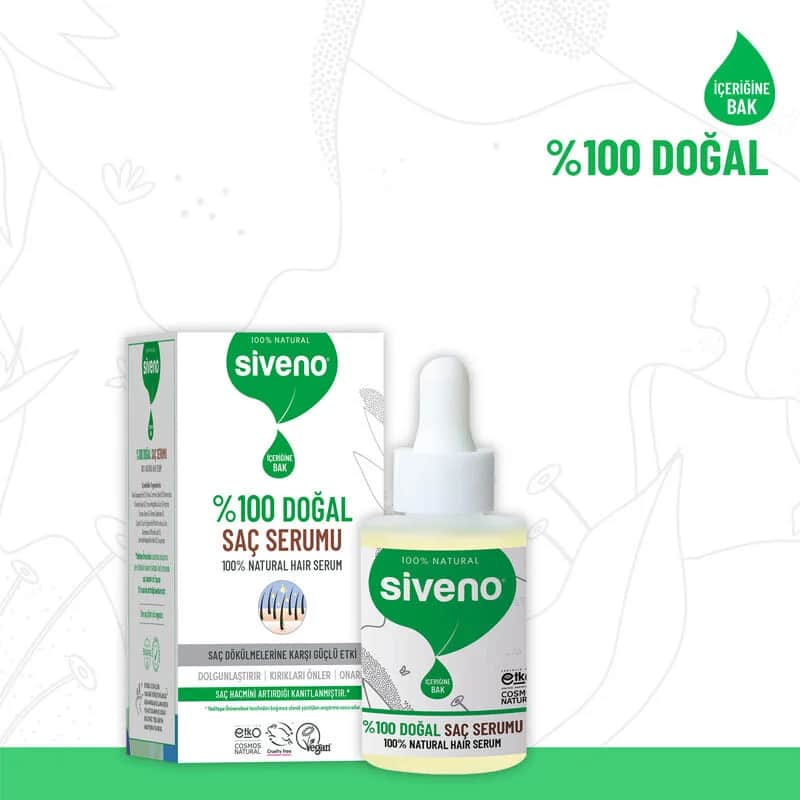 Siveno سيروم سيفينو للعناية بالشعر الطبيعي 100% 30 مل