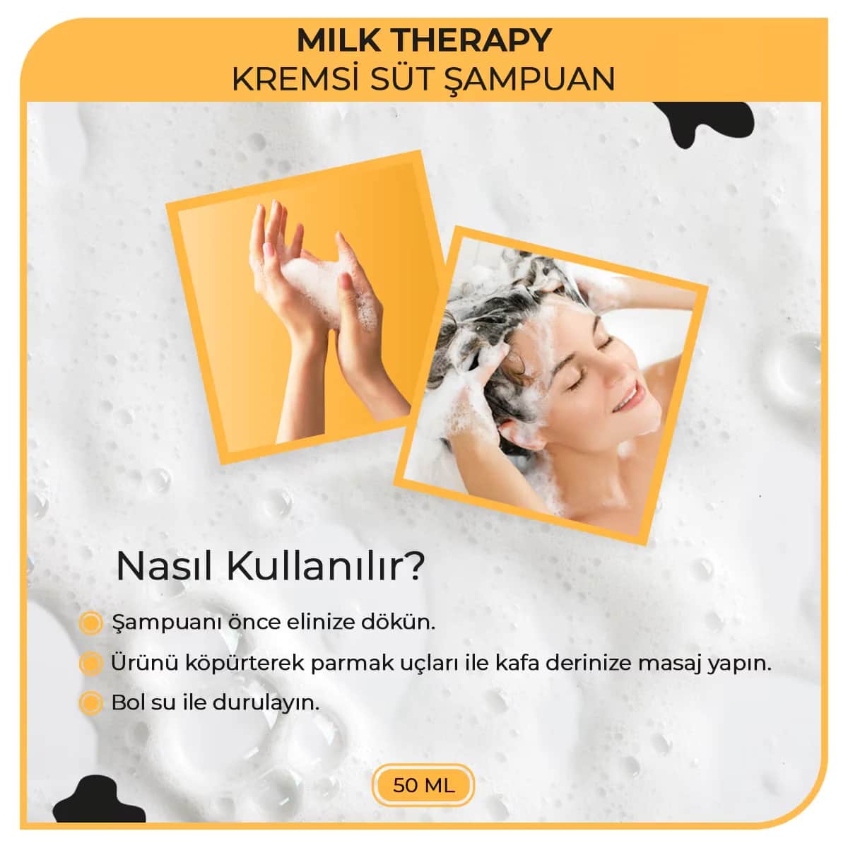 Morfose Milk Therapy Creamy Milk Shampoo Travel Size 50 ml