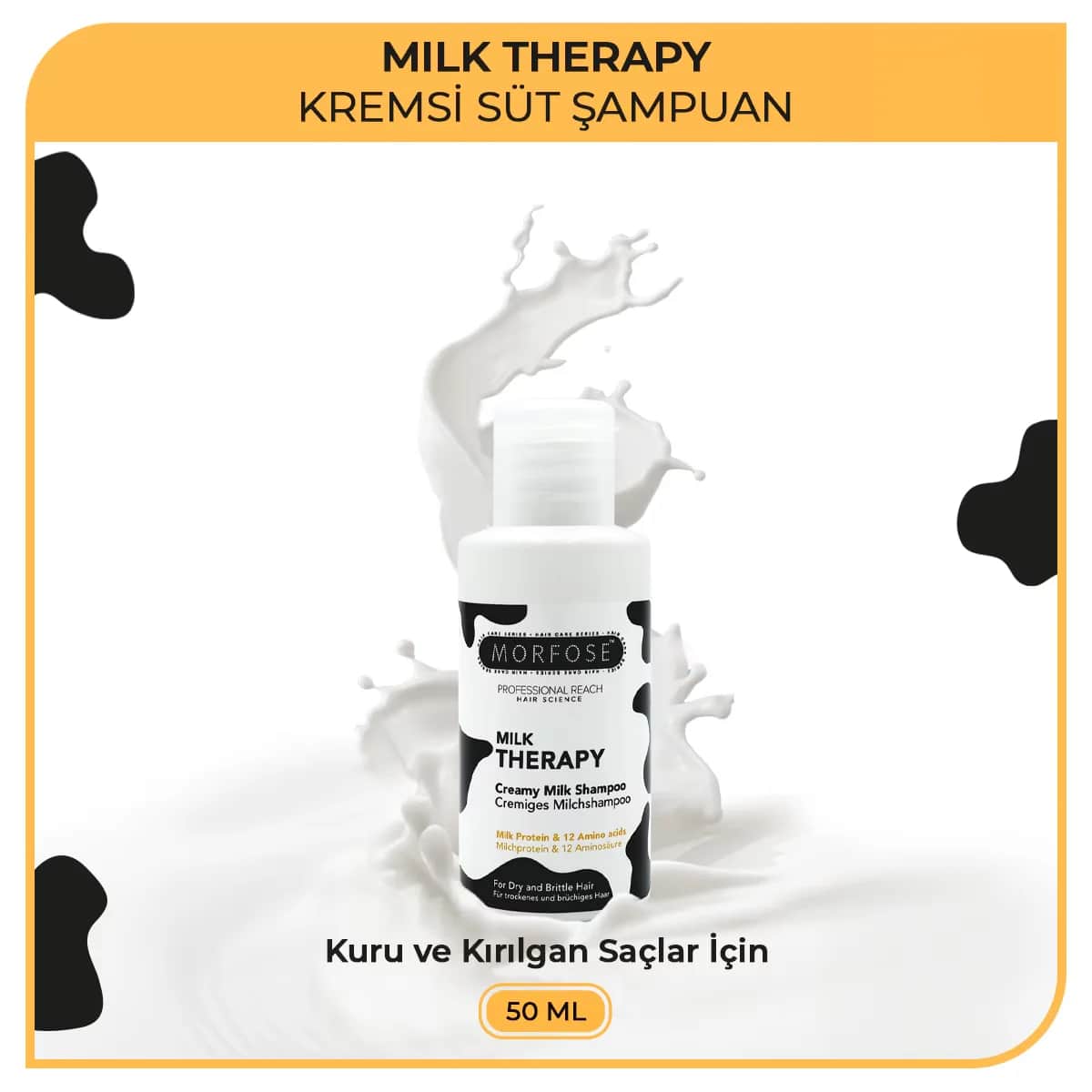 Morfose Milk Therapy Creamy Milk Shampoo Travel Size 50 ml