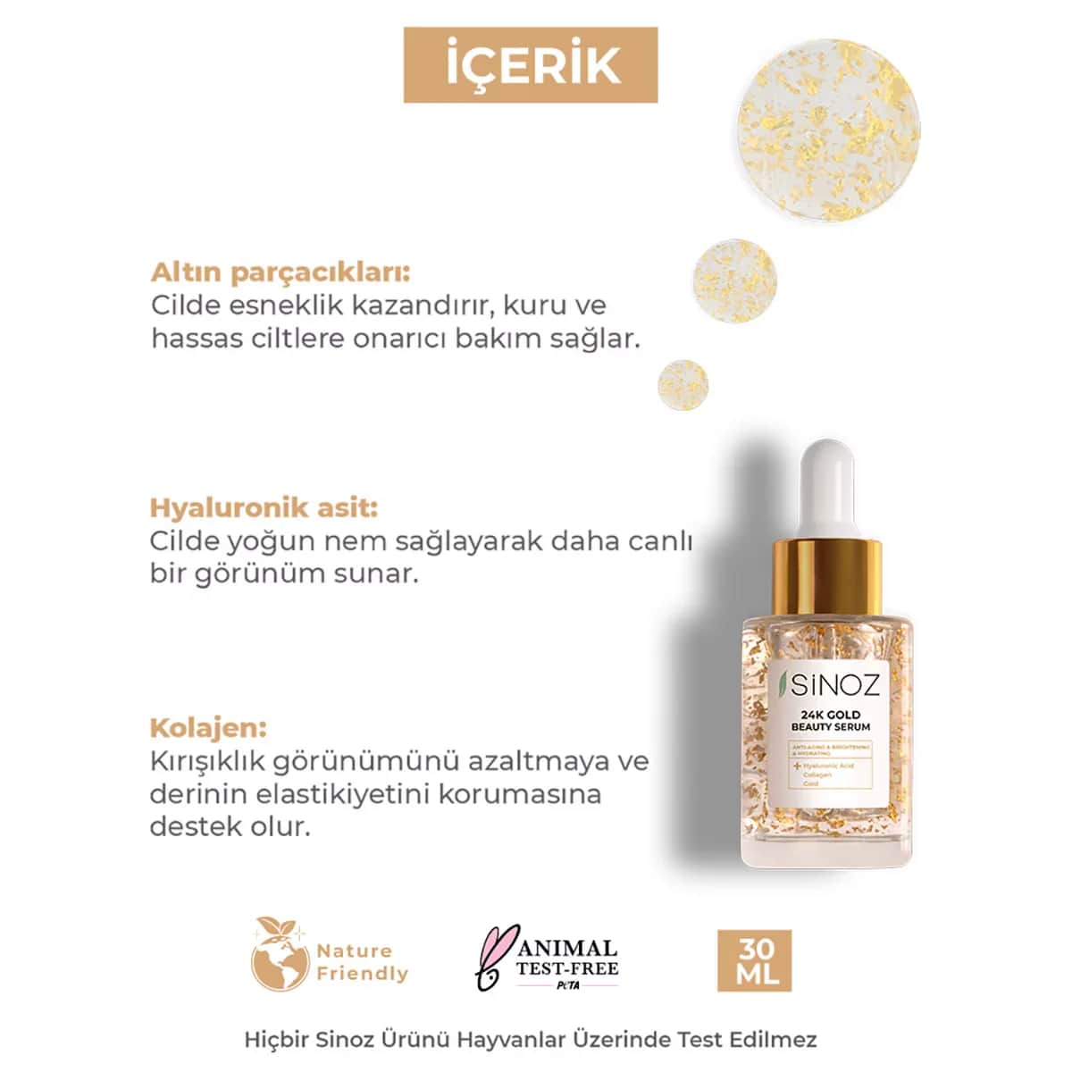 Sinoz 24 k Gold Face Care Serum 30 ml