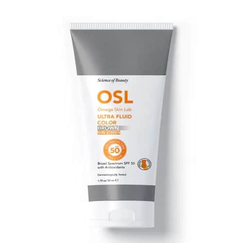Osl Omega Skin Lab أو إس إل كريم أوميجا سكين لاب ألترا فلويد كولور واقي من الشمس بعامل حماية 50+ 50 مل بني
