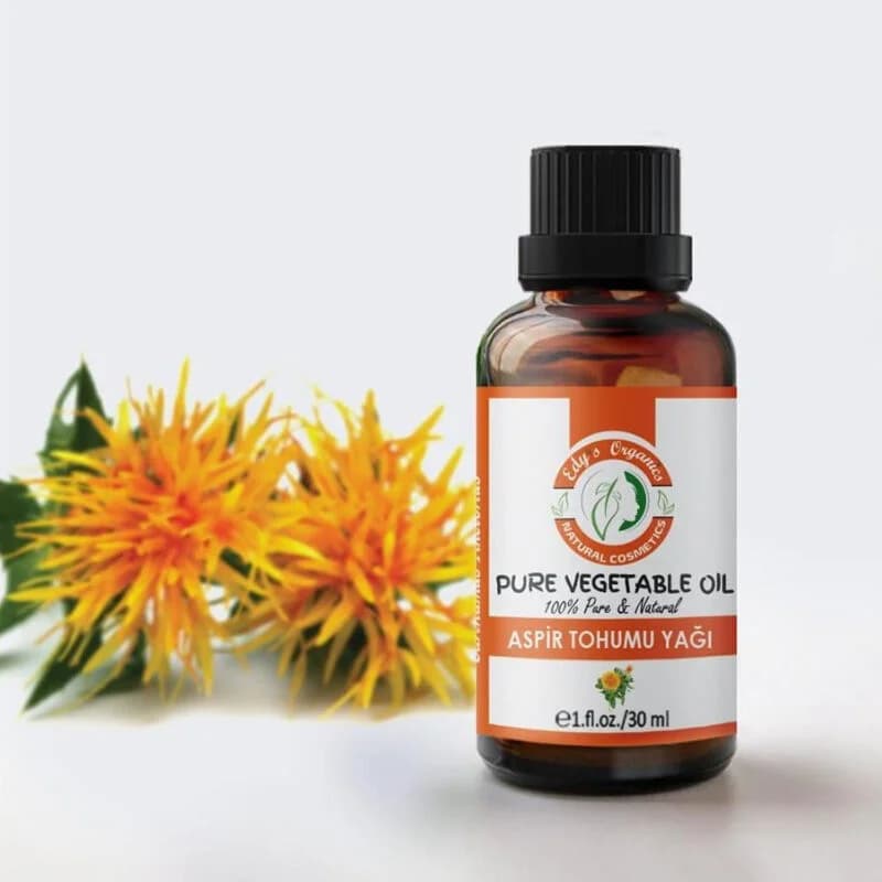 Edys Organics زيت القرطم العضوي من إيديس، 30 مل زيت طهي نقي وطبيعي