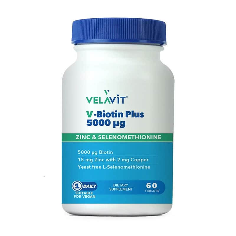 فيلافيت في-بيوتين بلس 5000 ميكروغرام 60 قرص Velavit