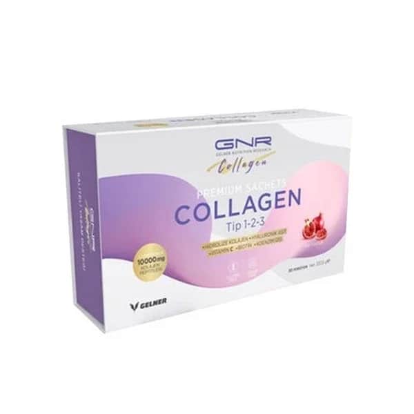 مكمل غذائي كولاجين هيدروليز من جنر كولاجين بنكهة الرمان 30 ظرف Gnr Collagen