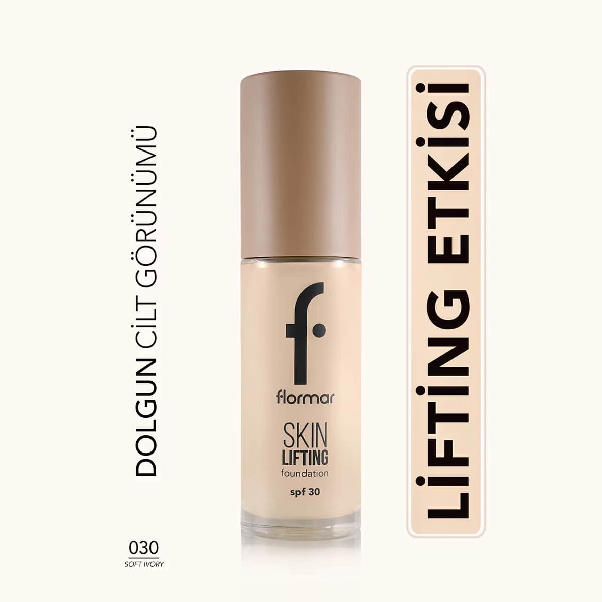 Flormar كريم أساس فلورمار ليفتنج 030 عاجي ناعم
