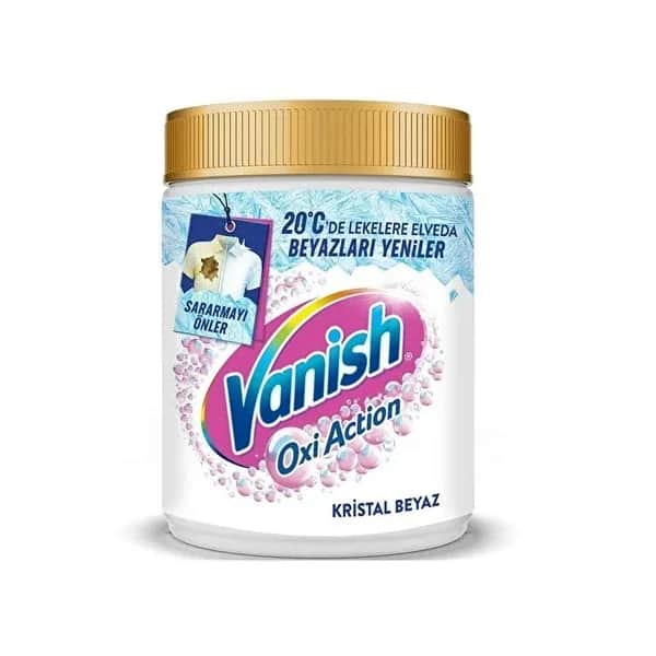 Vanish مسحوق غسيل فانيش أوكسي أكشن كريستال وايت، معزز ومزيل للبقع، أبيض 480 غرام