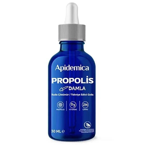 Apidemica ابيدميكا قطرات تحتوي على البروبوليس وفيتامين د3 والزنك 30 مل