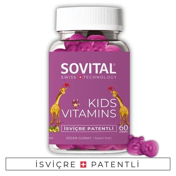 Sovital مكملات غذائية للأطفال من فيتامينات سوفيتال، 60 علكة