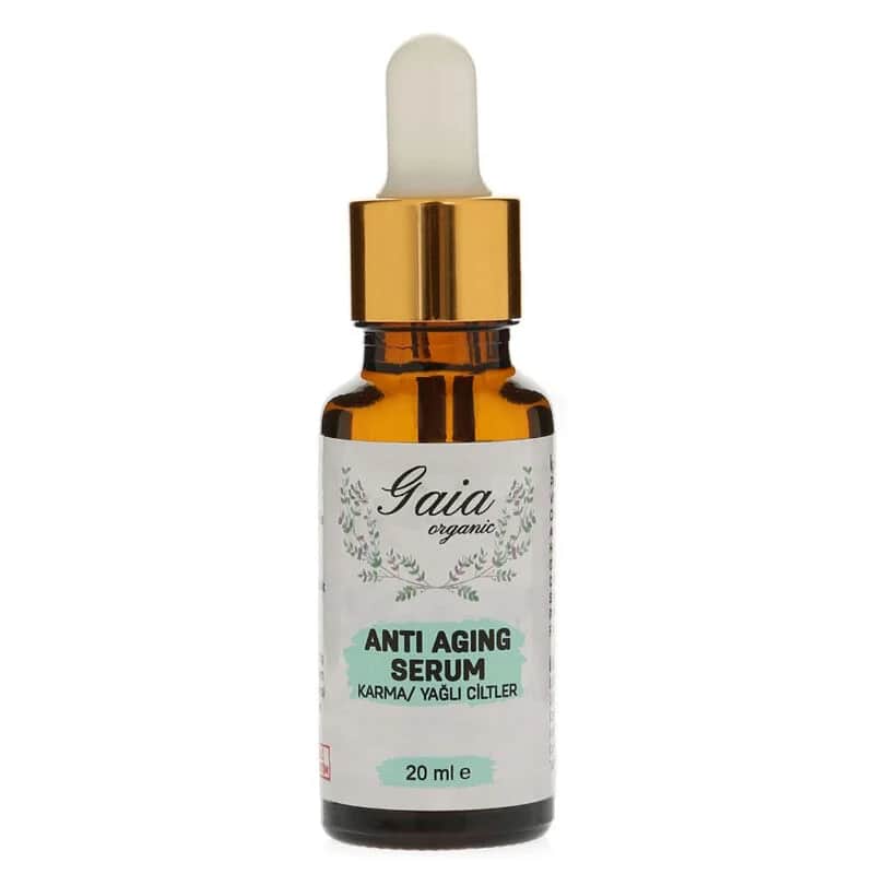 Gaia Organic سيروم جايا العضوي المضاد للشيخوخة 20 مل للبشرة المختلطة والدهنية
