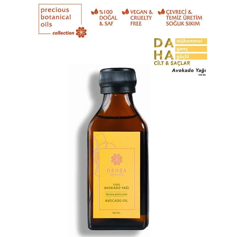 Densa Essential زيت الأفوكادو دينسا ١٠٠ مل زيت عطري نقي ومعصور على البارد