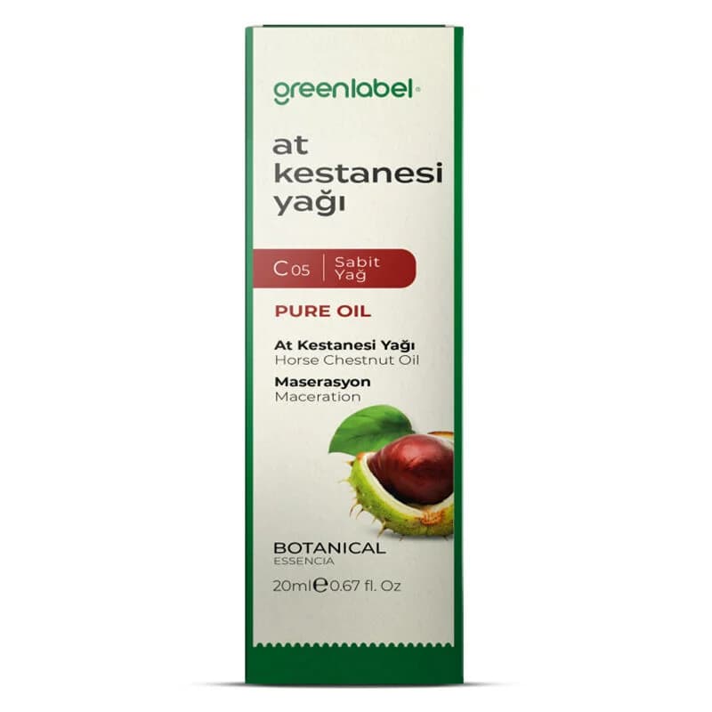 Greenlabel زيت كستناء الحصان من جرين ليبل ٢٠ مل مُرطّب ومُريح طبيعي