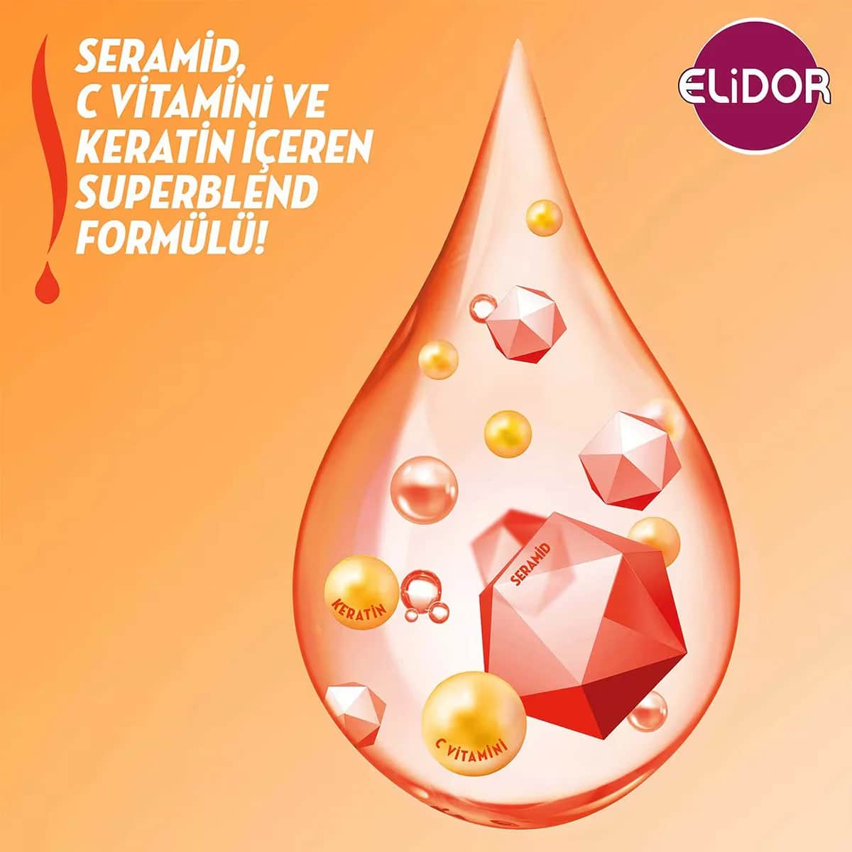 Elidor شامبو إليدور سوبر بلند 400 مل + بلسم 200 مل، العناية بالإصلاح 400 مل + 200 مل