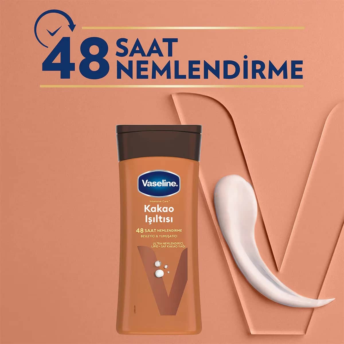 Vaseline لوشن فازلين للجسم بخلاصة الكاكاو للبشرة الجافة والمشرقة 200 مل