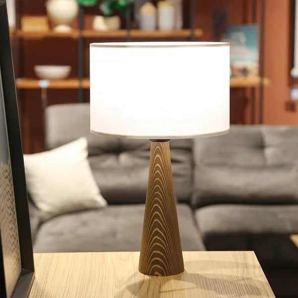 مصباح رأس سرير خشبي قماش لوكا AYD-3572 من هومينغ Homing