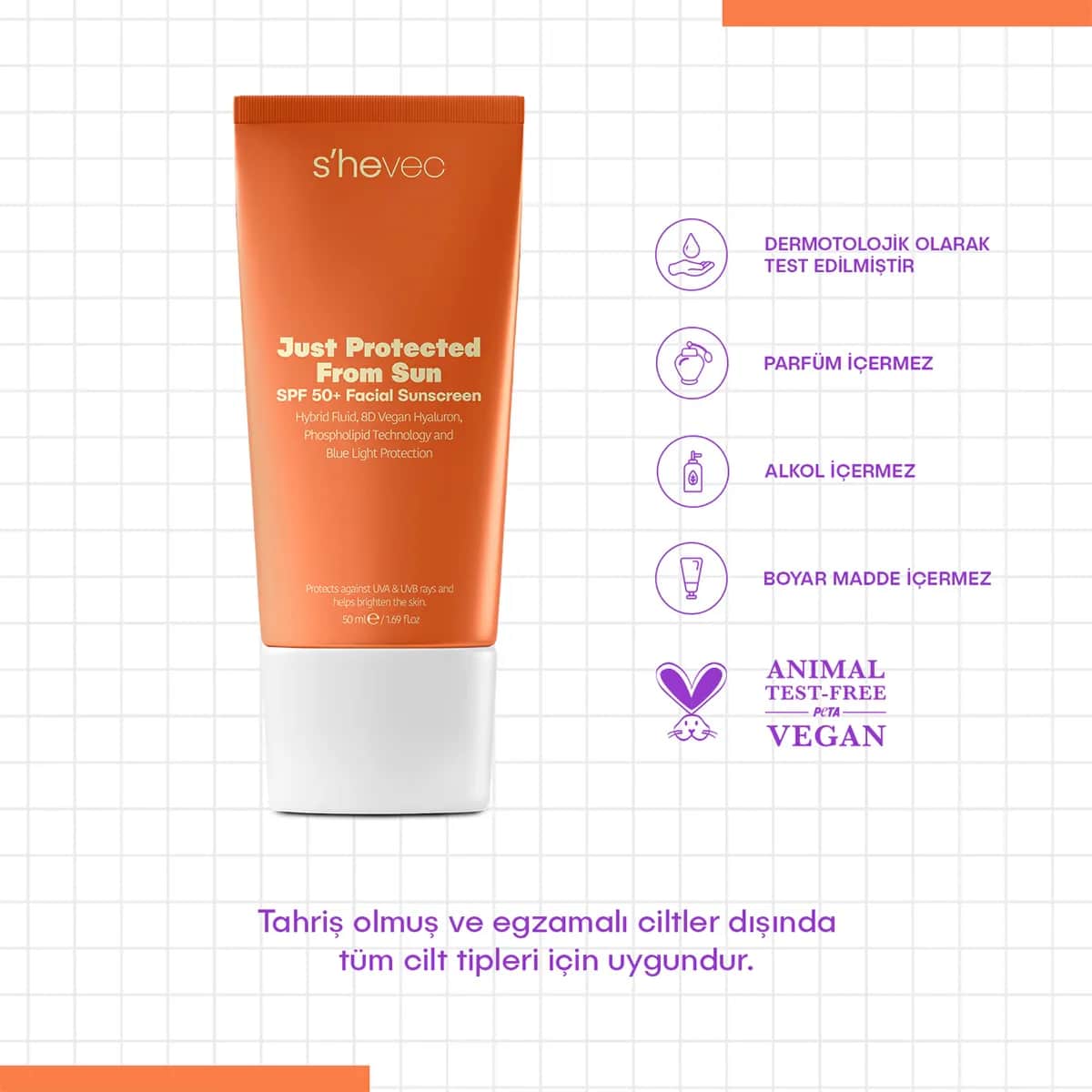 شي فيك واقي شمس SPF 50+ 50 مل She Vec