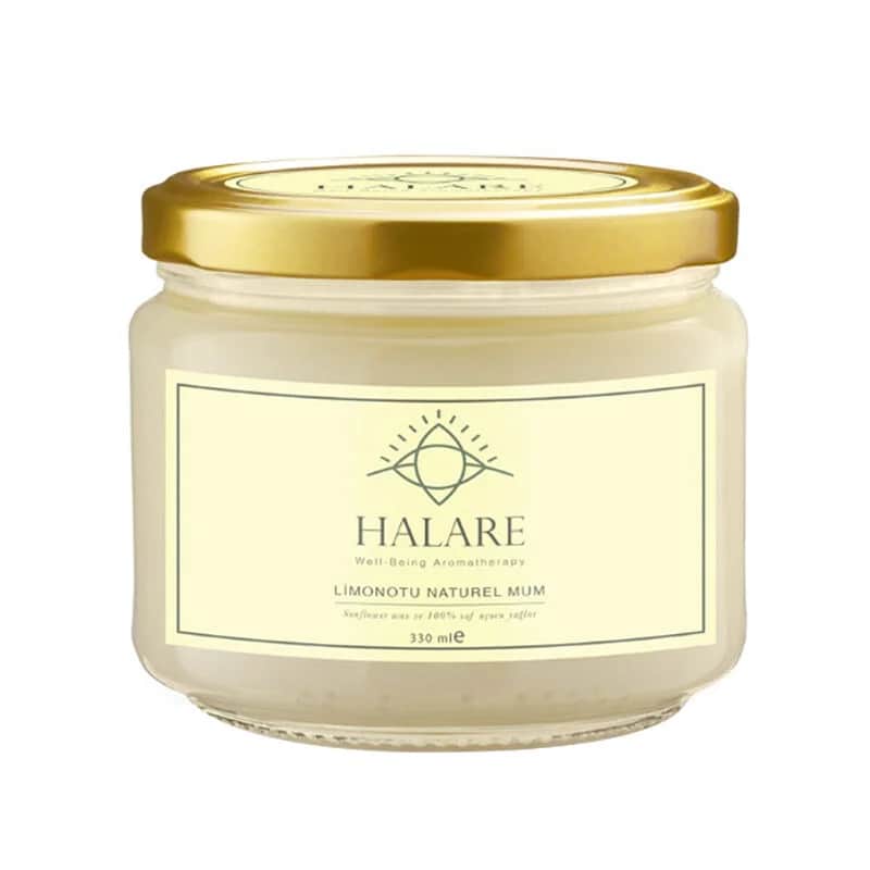 Halare Aromatherapy Lemon Balm Candle - 330 ml Natural Scent