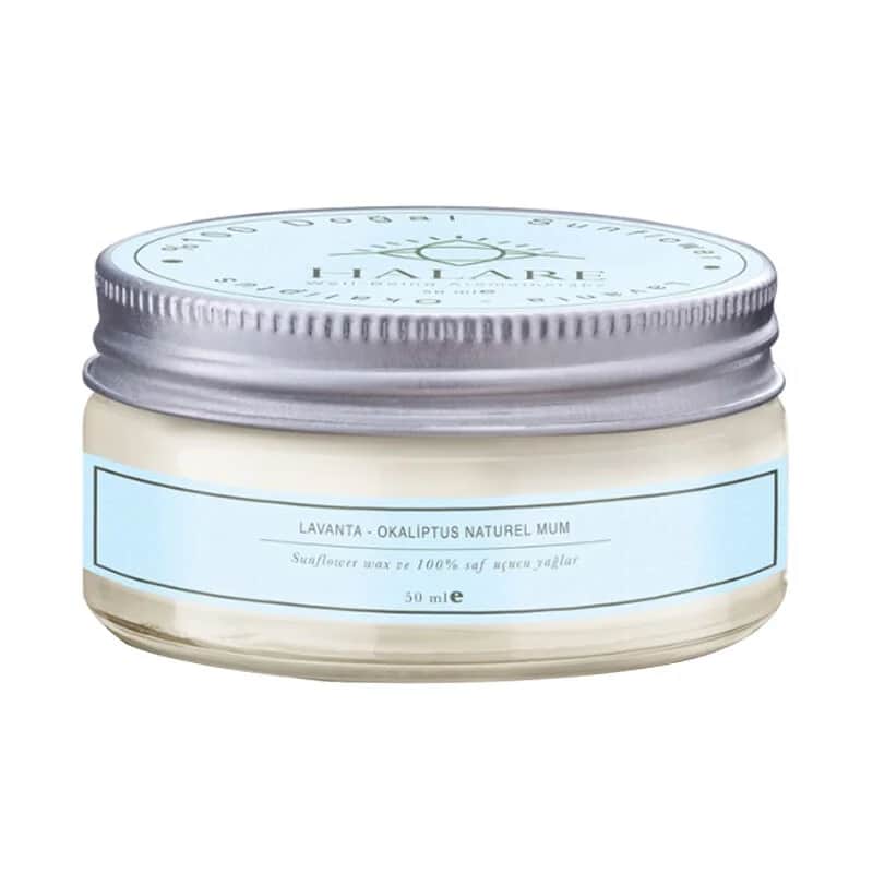 Halare Aromatherapy شمعة هالاري العطرية برائحة اللافندر والأوكالبتوس 50 مل