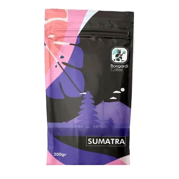 Bongardi Coffee حبوب قهوة بونغاردي سومطرة 200 غرام نكهة غنية ومنخفضة الحموضة