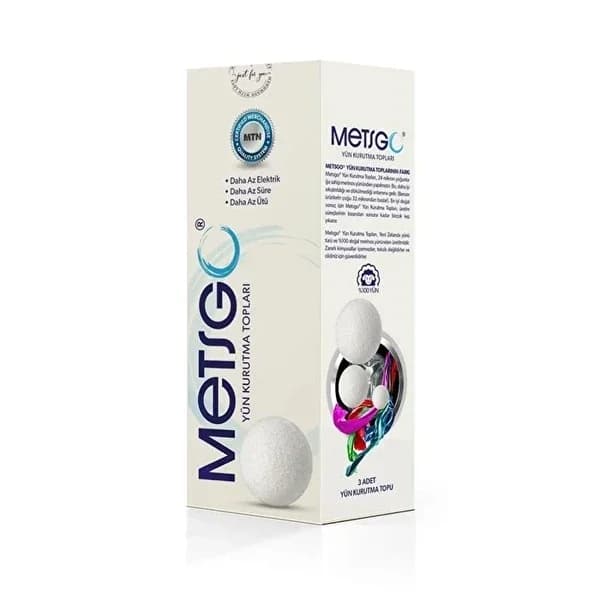 Metsgo كرة تجفيف الصوف من ميتسجو، 3 قطع