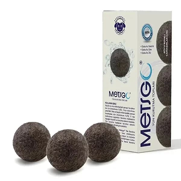 Metsgo كرة تجفيف الصوف من ميتسجو للألوان الداكنة 3 قطع